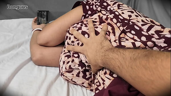 Stepmom watching Movie while I fuck her creamy pussy