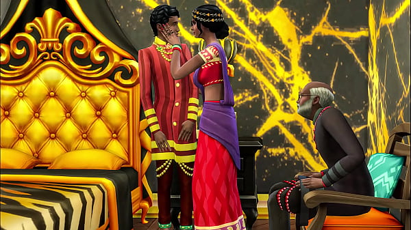 Indian stepmom and stepdad prepare their virgin stepson before the wedding by having threesome sex to lose his virginity in a hotel room